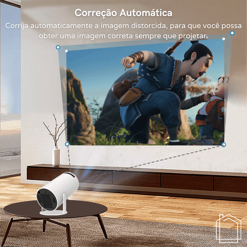 Projetor Smart Home Cinema 4K Buzz | Android com WIFI - Envio Imediato