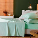 Jogo de Cama Treccenti Percal 300 fios Verde Chá - Casal