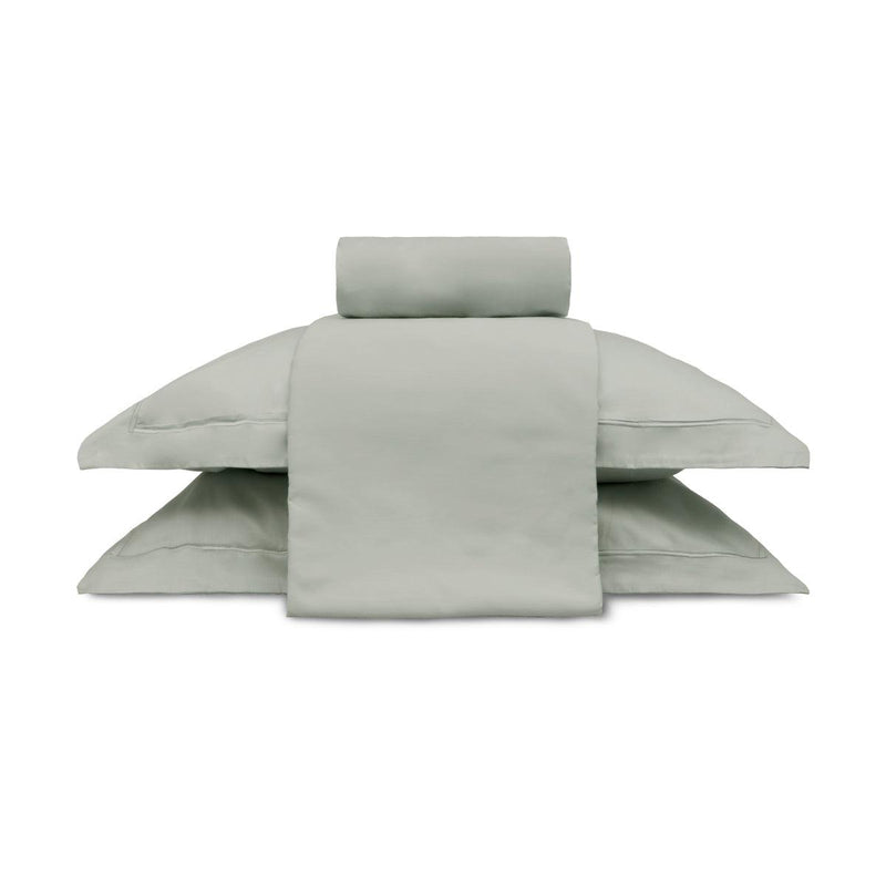 Jogo de Cama Treccenti Percal 300 fios Cinza - Casal